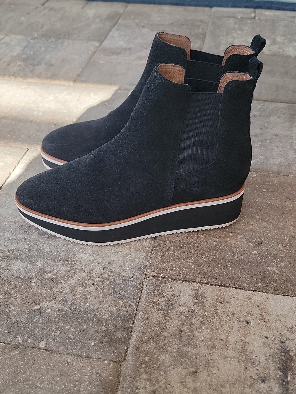 Antonio Melani Brixton Black Suede Platform Sneaker Bootie Sz 8.5 - Picture 3 of 11